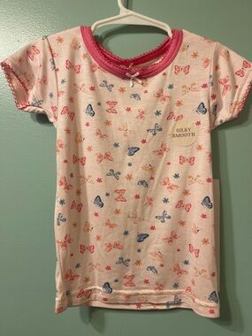 Girls' Butterfly Short Sleeve Tee with Pants